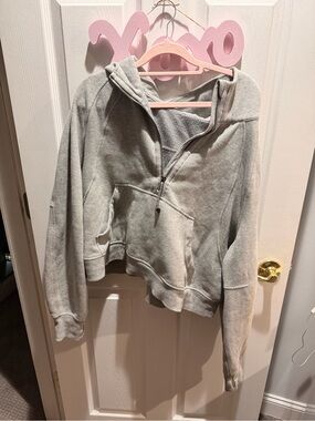 lululemon athletica Heathered Medium Grey Scuba Oversized Half-Zip Hoodie